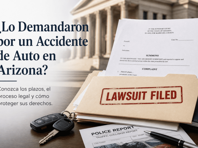 Te demandaron por un accidente de auto en Arizona: que hacer, cuanto dura el proceso y como proteger sus derechos